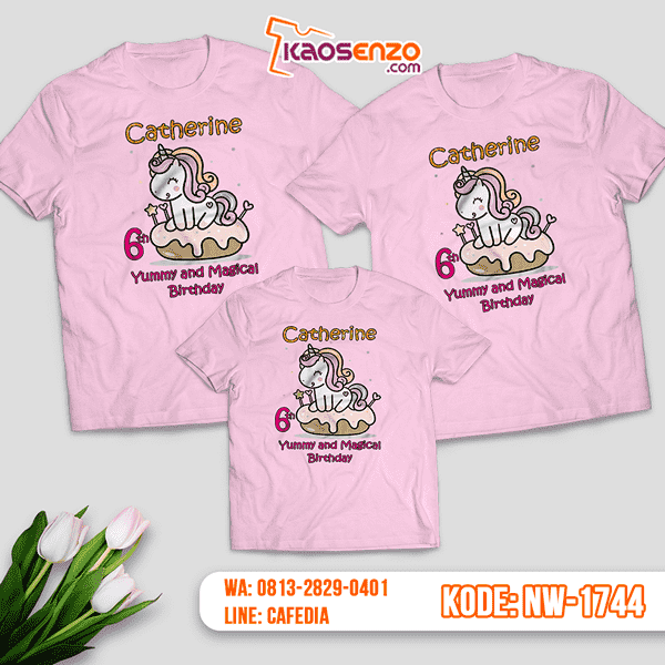 Baju Kaos Couple Keluarga Unicorn | Kaos Family Custom | Kaos Unicorn - NW 1744