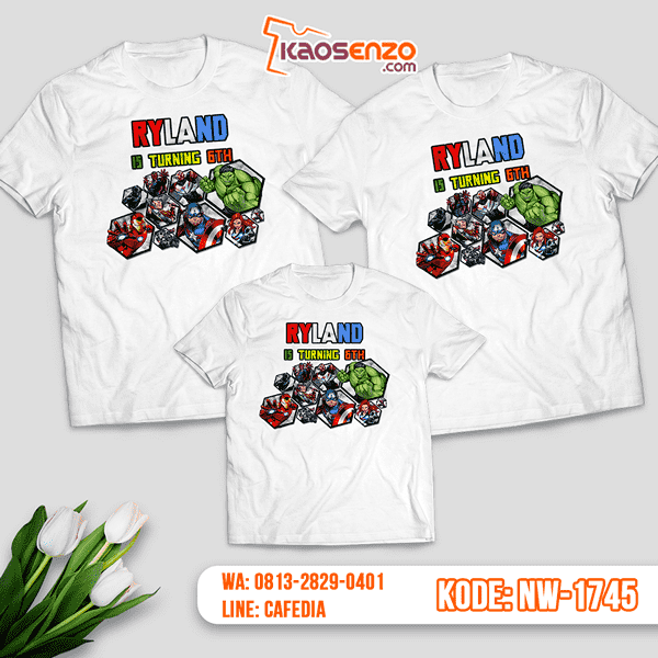 Baju Kaos Couple Keluarga Avengers | Kaos Ultah Anak | Kaos Avengers - NW 1745