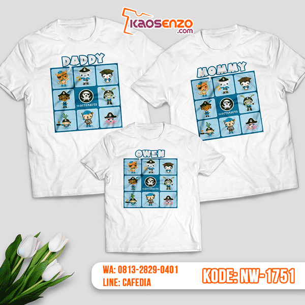 Baju Kaos Couple Keluarga Octonauts | Kaos Family Custom | Kaos Octonauts - NW 1751