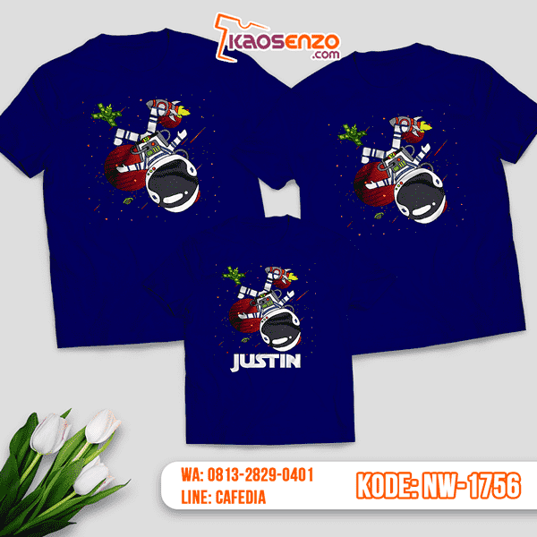 Baju Kaos Couple Keluarga Astronot | Kaos Family Custom | Kaos Astronot - NW 1756