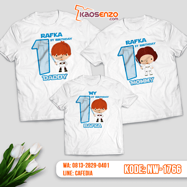 Baju Kaos Couple Keluarga Star Wars | Kaos Ultah Anak | Kaos Star Wars - NW 1766