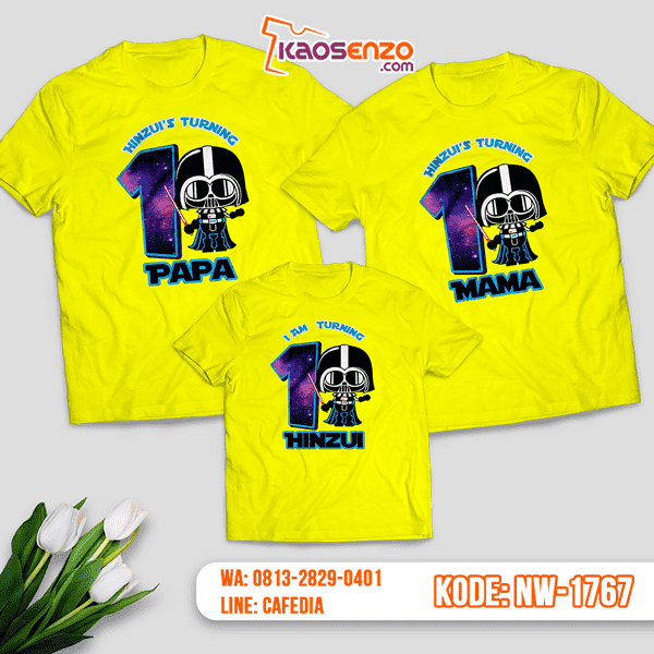 Kaos Couple Keluarga Star Wars | Kaos Ulang Tahun Anak | Kaos Star Wars - NW 1767