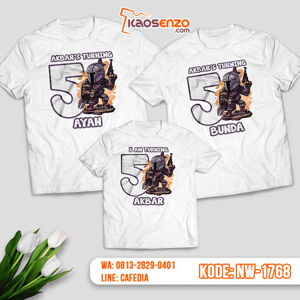 Baju Kaos Couple Keluarga Star Wars | Kaos Ultah Anak | Kaos Star Wars - NW 1768