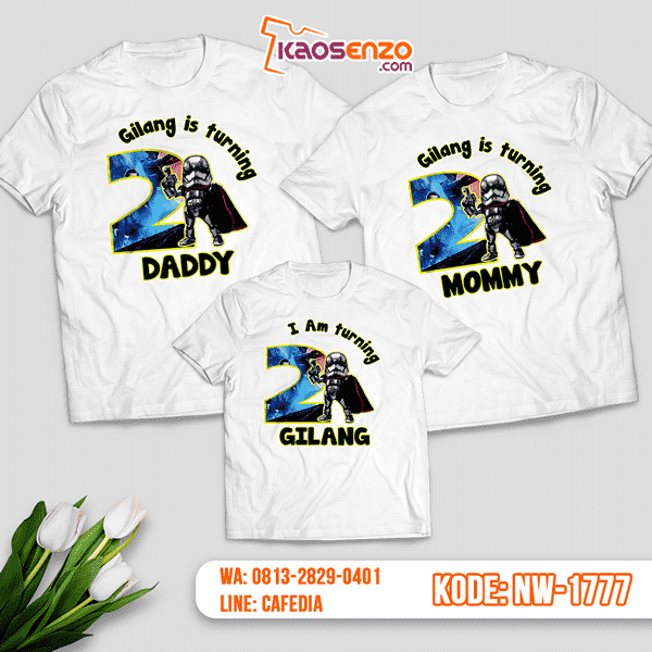 Baju Kaos Couple Keluarga Star Wars | Kaos Ultah Anak | Kaos Star Wars - NW 1777