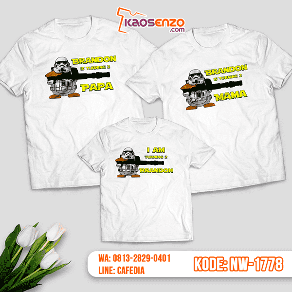 Baju Kaos Couple Keluarga Star Wars | Kaos Ultah Anak | Kaos Star Wars - NW 1778