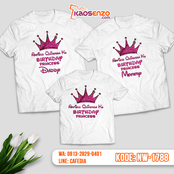 Baju Kaos Couple Keluarga Crown | Kaos Family Custom | Kaos Crown - NW 1788