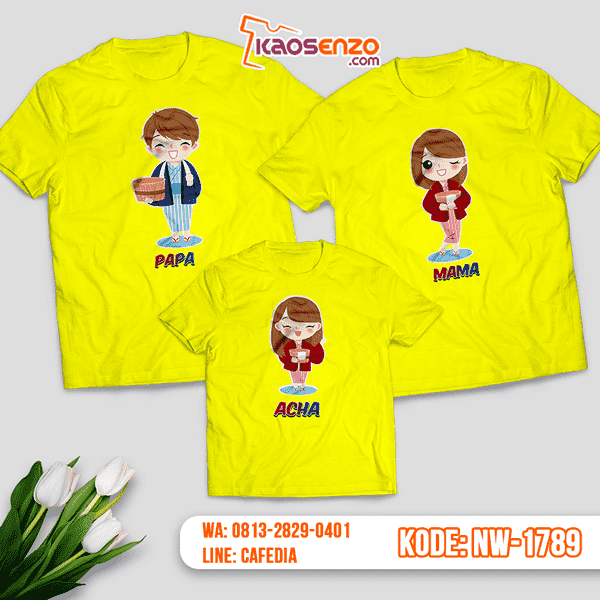 Baju Kaos Couple Keluarga Koraean Family | Kaos Family Custom | Kaos Koraean Family - NW 1789