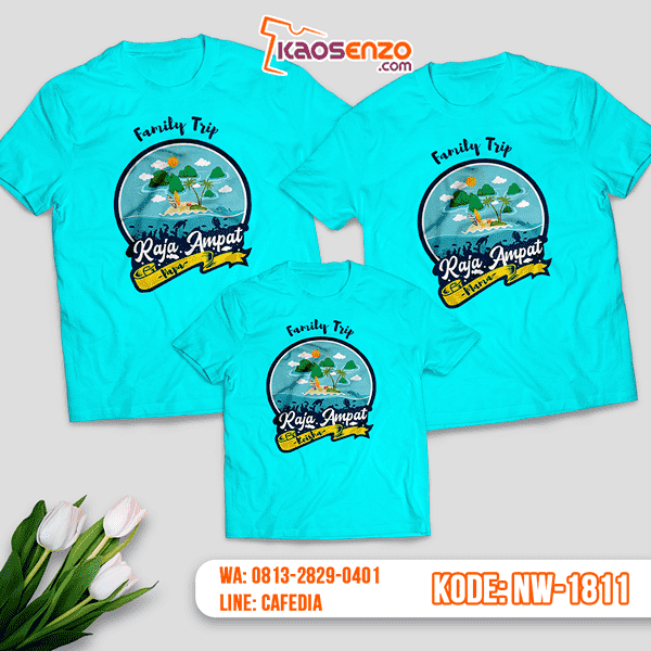 Baju Kaos Couple Keluarga Liburan & Travelling | Kaos Family Custom | Kaos Liburan & Travelling - NW 1811