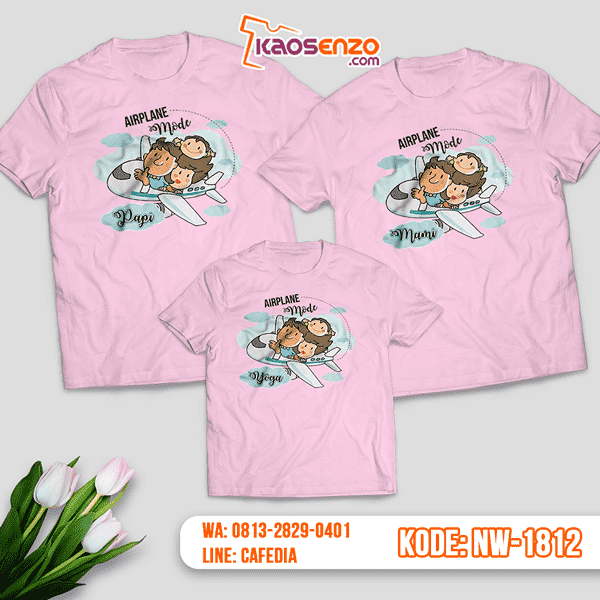 Baju Kaos Couple Keluarga Liburan & Travelling | Kaos Family Custom | Kaos Liburan & Travelling - NW 1812