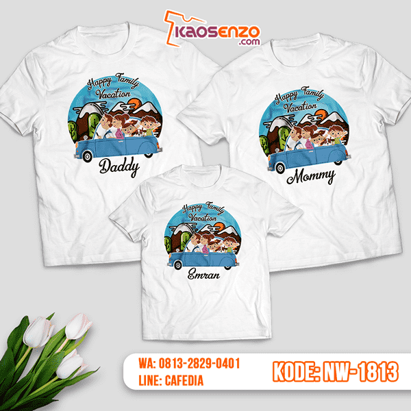 Baju Kaos Couple Keluarga Liburan & Travelling | Kaos Family Custom | Kaos Liburan & Travelling - NW 1813