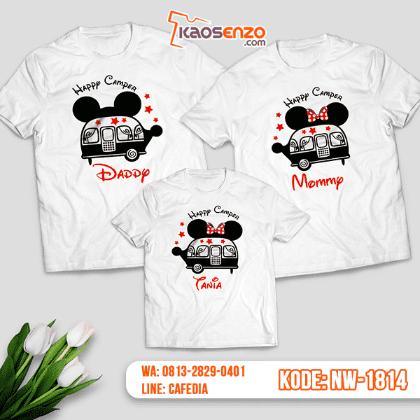 Baju Kaos Couple Keluarga Liburan & Travelling | Kaos Family Custom | Kaos Liburan & Travelling - NW 1814