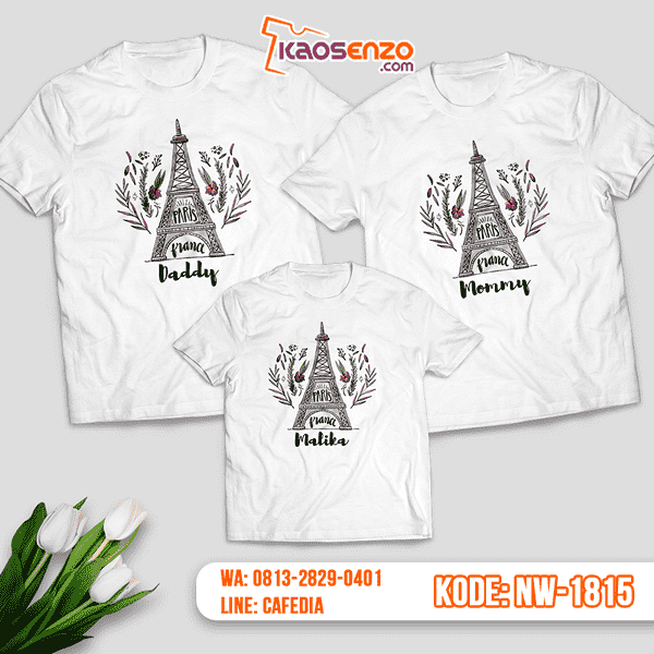 Baju Kaos Couple Keluarga Liburan & Travelling | Kaos Family Custom | Kaos Liburan & Travelling - NW 1815