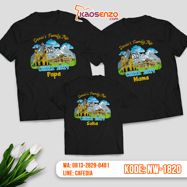 Baju Kaos Couple Keluarga Liburan & Travelling | Kaos Family Custom | Kaos Liburan & Travelling - NW 1820