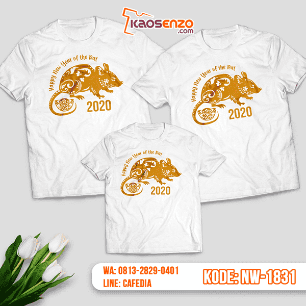 Baju Kaos Couple Keluarga Imlek | Kaos Family Custom | Kaos Imlek - NW 1831