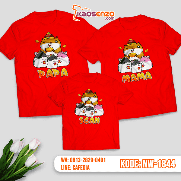 Baju Kaos Couple Keluarga Imlek | Kaos Family Custom | Kaos Imlek - NW 1844
