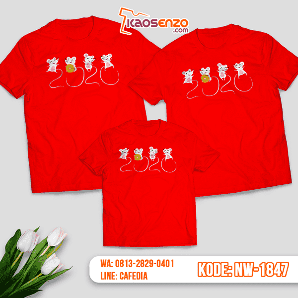 Baju Kaos Couple Keluarga Imlek | Kaos Family Custom | Kaos Imlek - NW 1847