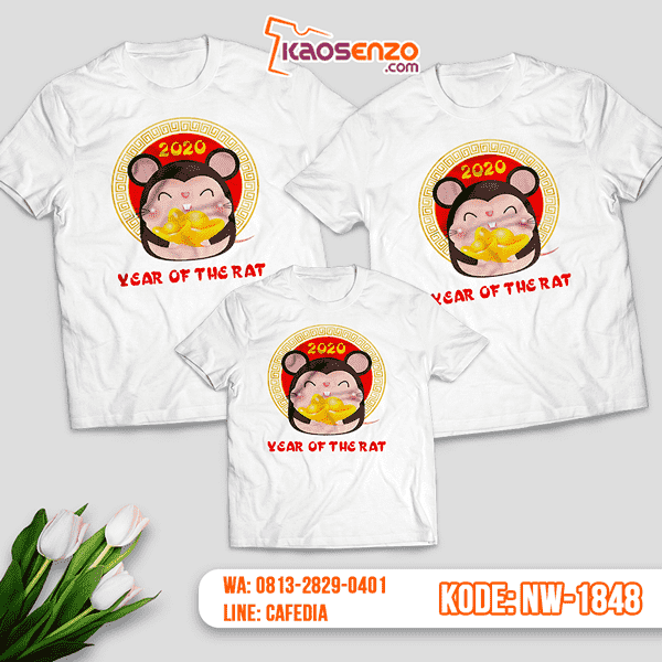 Baju Kaos Couple Keluarga Imlek | Kaos Family Custom | Kaos Imlek - NW 1848