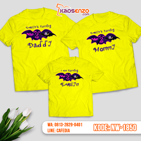 Kaos Couple Keluarga Vampirina | Kaos Ulang Tahun Anak | Kaos Vampirina - NW 1850