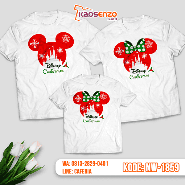 Baju Kaos Couple Keluarga Mickey Minnie| Kaos Family Custom | Kaos Mickey Minnie - NW 1859