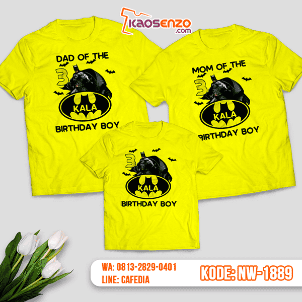 Kaos Couple Keluarga Batman | Kaos Ulang Tahun Anak | Kaos Batman - NW 1889