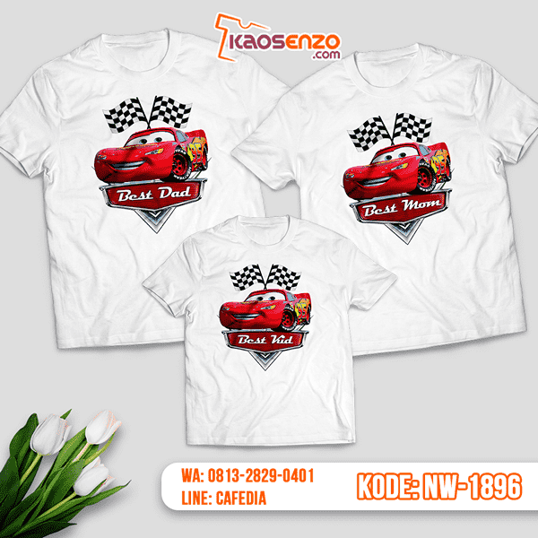 Baju Kaos Couple Keluarga Cars | Kaos Family Custom | Kaos Cars - NW 1896