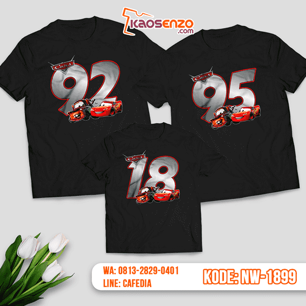 Baju Kaos Couple Keluarga Cars | Kaos Family Custom | Kaos Cars - NW 1899