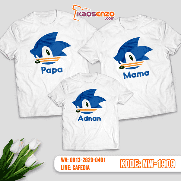 Baju Kaos Couple Keluarga Sonic | Kaos Family Custom | Kaos Sonic - NW 1909