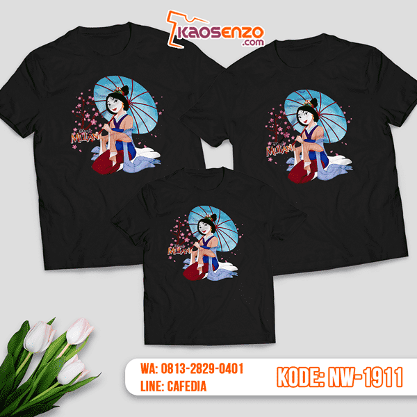 Baju Kaos Couple Keluarga Mulan | Kaos Family Custom | Kaos Mulan - NW 1911