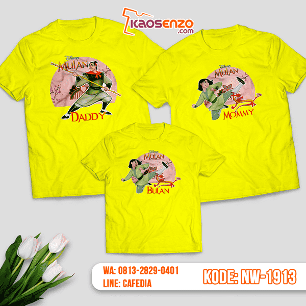 Baju Kaos Couple Keluarga Mulan | Kaos Family Custom | Kaos Mulan - NW 1913