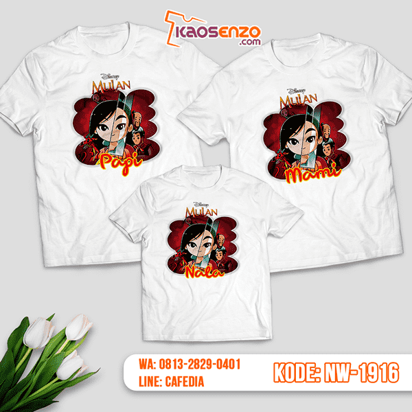 Baju Kaos Couple Keluarga Mulan | Kaos Family Custom | Kaos Mulan - NW 1916