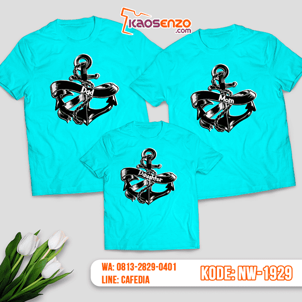 Baju Kaos Couple Keluarga Jangkar | Kaos Family Custom | Kaos Jangkar - NW 1929