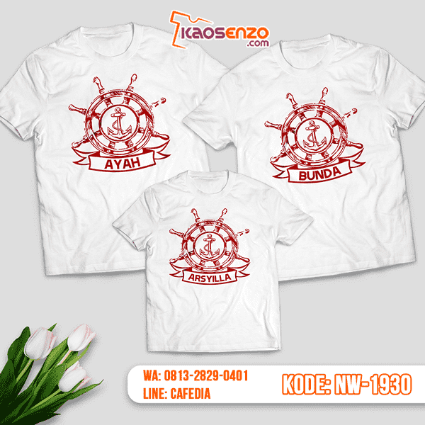 Baju Kaos Couple Keluarga Jangkar | Kaos Family Custom | Kaos Jangkar - NW 1930