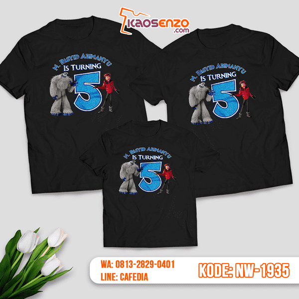 Kaos Couple Keluarga Small Foot | Kaos Ulang Tahun Anak | Kaos Small Foot - NW 1935