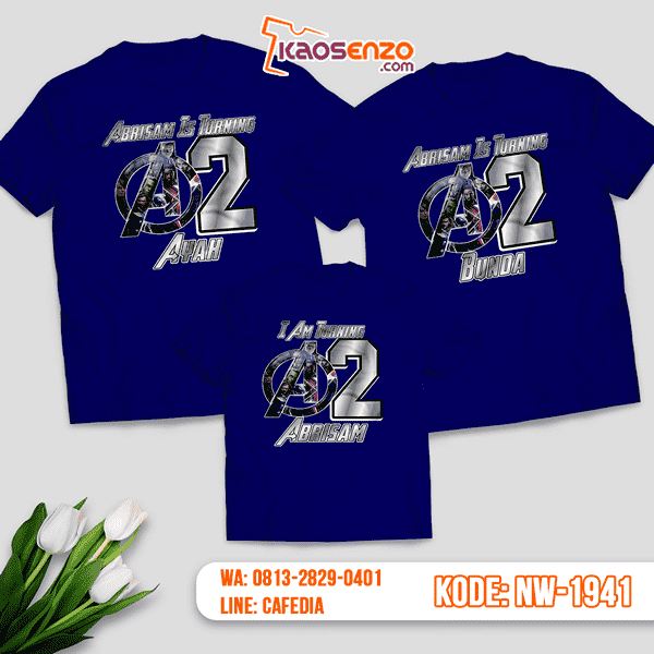 Kaos Couple Keluarga Avengers | Kaos Ulang Tahun Anak | Kaos Avengers - NW 1941