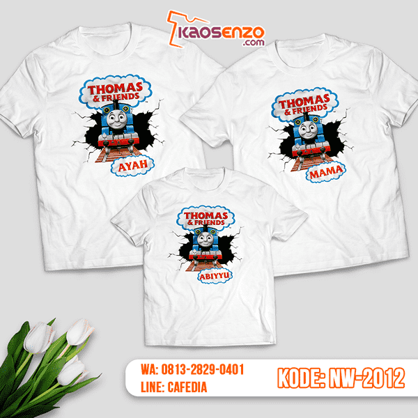 Baju Kaos Couple Keluarga Thomas 'n Friend | Kaos Family Custom | Kaos Thomas 'n Friend - NW 2012