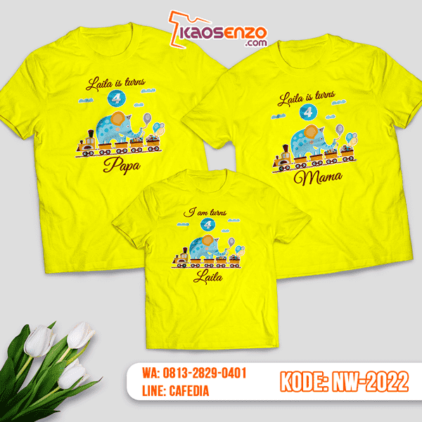 Kaos Couple Keluarga Train | Kaos Ulang Tahun Anak | Kaos Train - NW 2022