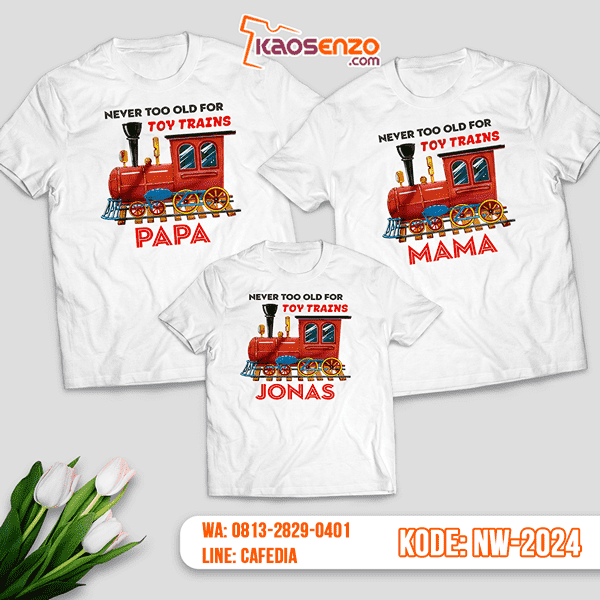 Baju Kaos Couple Keluarga Train | Kaos Family Custom | Kaos Train - NW 2024