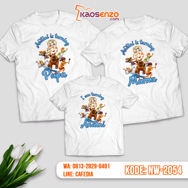 Baju Kaos Couple Keluarga Scooby Doo | Kaos Ultah Anak | Kaos Scooby Doo - NW 2054