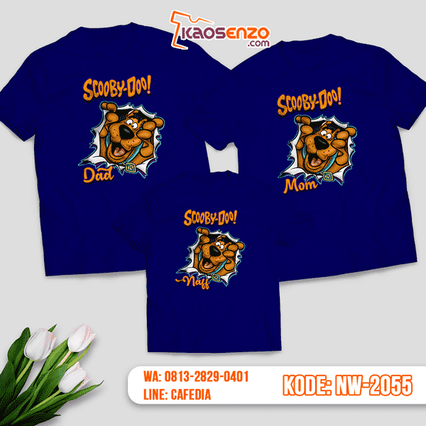 Baju Kaos Couple Keluarga Scooby Doo | Kaos Family Custom | Kaos Scooby Doo - NW 2055