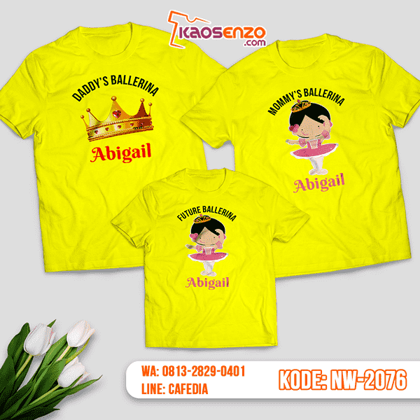 Baju Kaos Couple Keluarga Ballet | Kaos Family Custom | Kaos Ballet - NW 2076