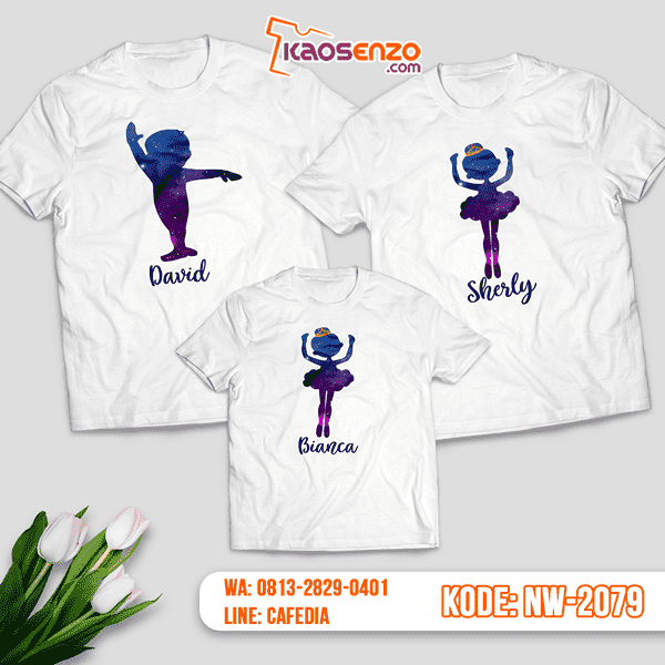 Baju Kaos Couple Keluarga Ballet | Kaos Family Custom | Kaos Ballet - NW 2079