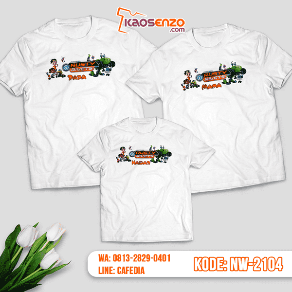 Baju Kaos Couple Keluarga Rusty Rivets | Kaos Family Custom | Kaos Rusty Rivets - NW 2104