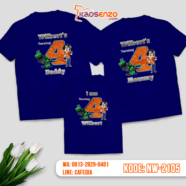 Kaos Couple Keluarga Rusty Rivets | Kaos Ulang Tahun Anak | Kaos Rusty Rivets - NW 2105