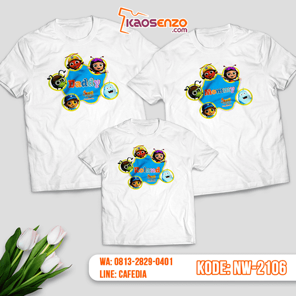 Baju Kaos Couple Keluarga Beat Bugs | Kaos Family Custom | Kaos Beat Bugs - NW 2106