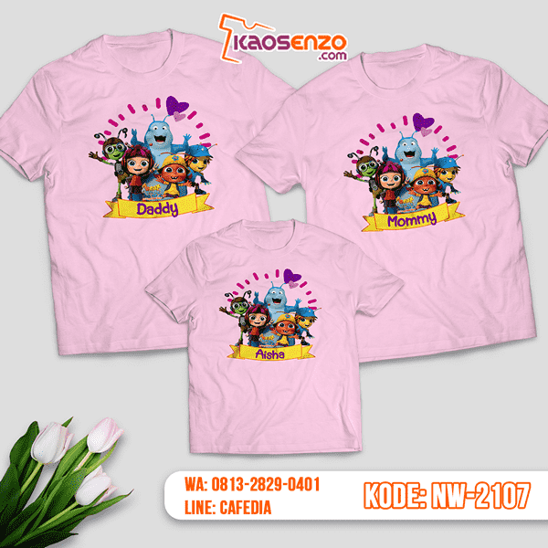 Baju Kaos Couple Keluarga Beat Bugs | Kaos Family Custom | Kaos Beat Bugs - NW 2107