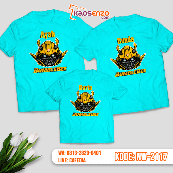 Baju Kaos Couple Keluarga Transformers | Kaos Family Custom | Kaos Transformers - NW 2117