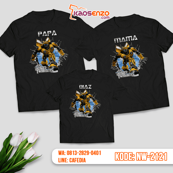 Baju Kaos Couple Keluarga Transformers | Kaos Family Custom | Kaos Transformers - NW 2121