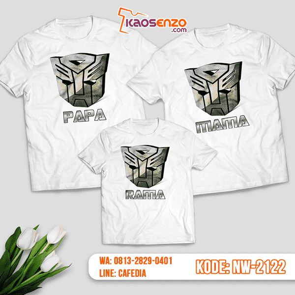 Baju Kaos Couple Keluarga Transformer | Kaos Family Custom | Kaos Bee - NW 2122