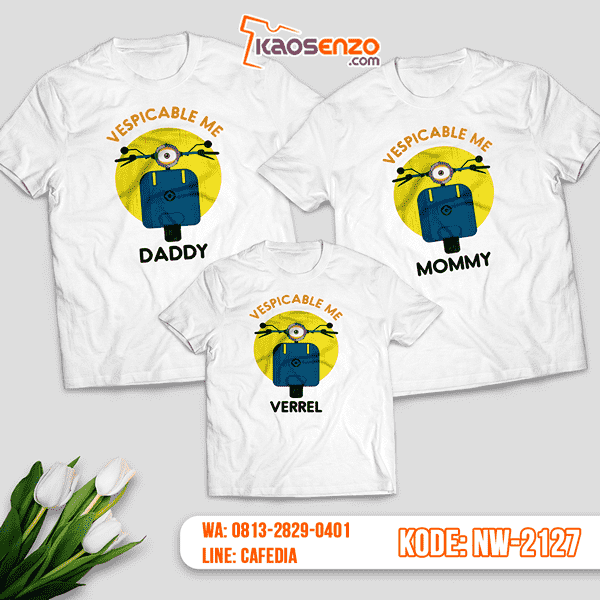 Baju Kaos Couple Keluarga Minion | Kaos Family Custom | Kaos Minion - NW 2127