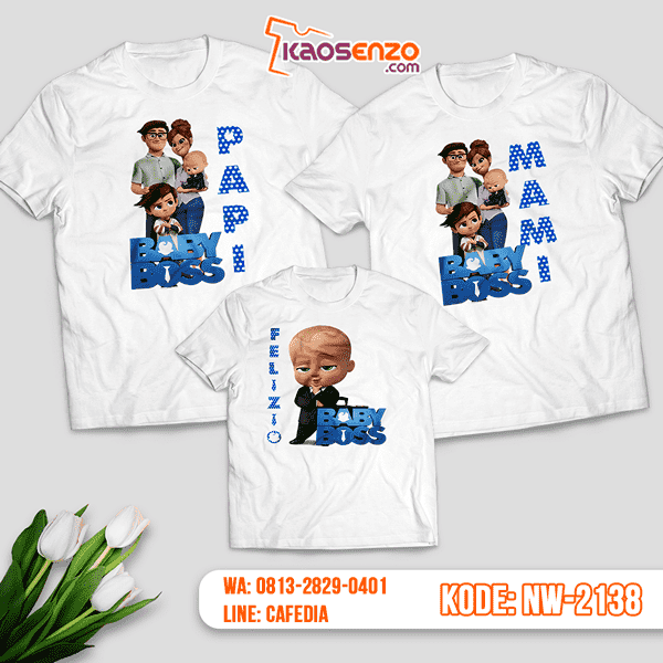 Baju Kaos Couple Keluarga Baby Boss | Kaos Family Custom | Kaos Baby Boss - NW 2138